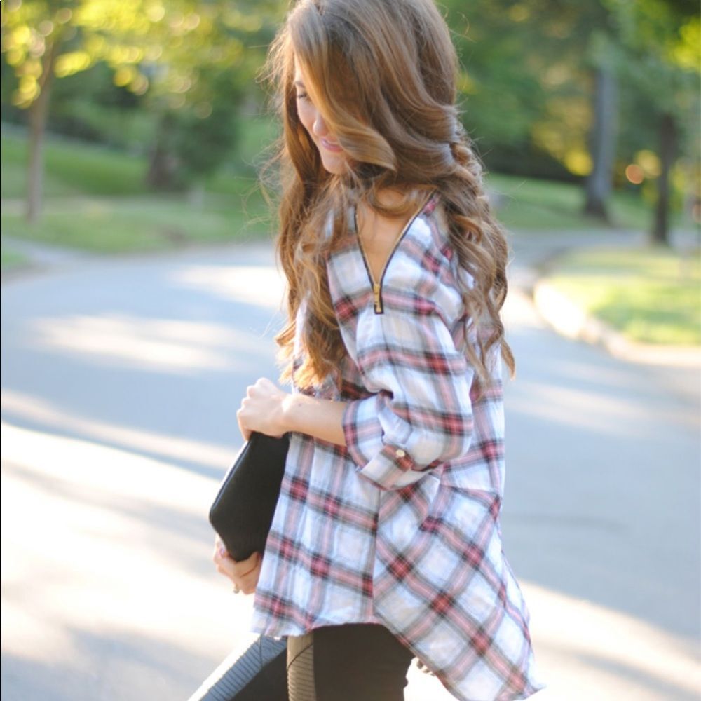 Sam Edelman Women’s Convertible Plaid Shirt (Side S) - Picture 3 of 10